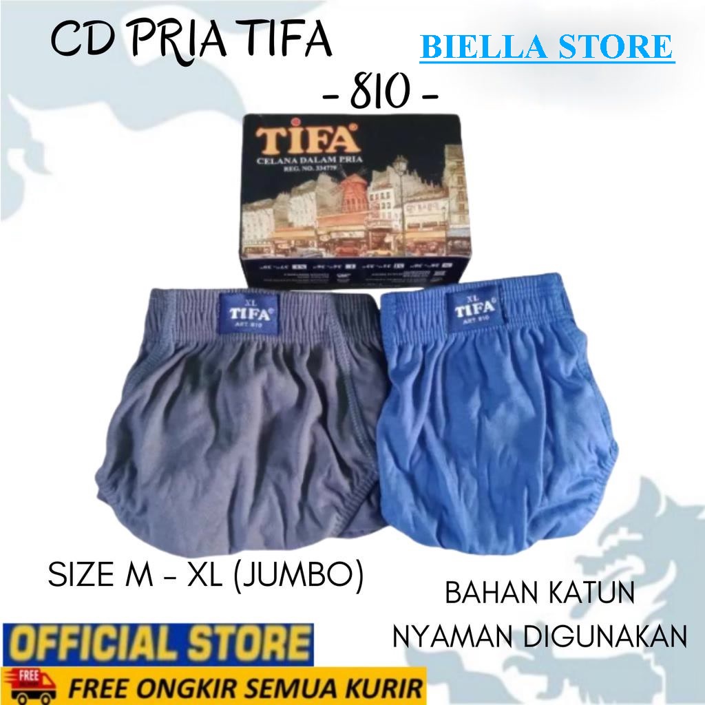 CD TIFA DIJAMIN PORI GRATIS ONGKIR Pria TIFA 810 Model Karet Elastis size M-XL / CD Pria Tifa / CD T