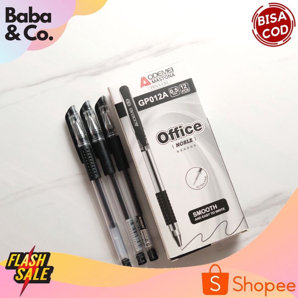 

PULPEN MIMI HITAM OFFICE AODEMEI 1 LUSIN ISI 12 PCS PEN GEL HITAM KANTOR SEKOLAH ALAT TULIS SEKOLAH KANTOR ATK MURAH BISA COD
