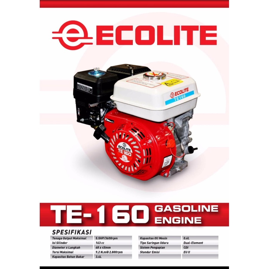 Mesin Bensin Penggerak Serbaguna Ecolite TE160 TE 160 GX160 GX 160