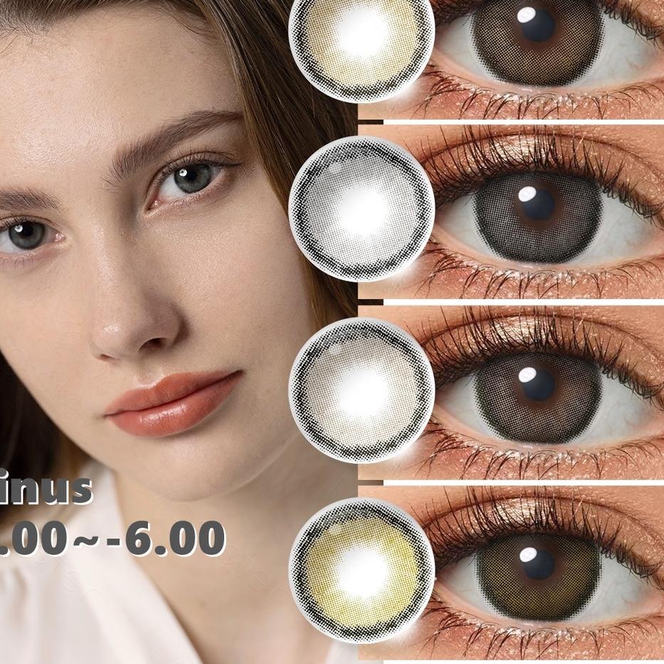 Termurah （COD）softlens minus 0.00-minus 6.00 Lensa kontak warna Korea Bestseller diameter 14.00 MM  