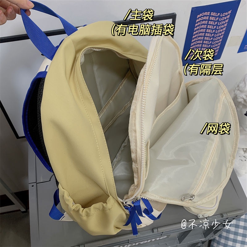 ☃▧Sera diimpor ceruk Jepang desain asli tas sekolah ulzzang tas ransel ringan kapasitas besar retro gadis ransel