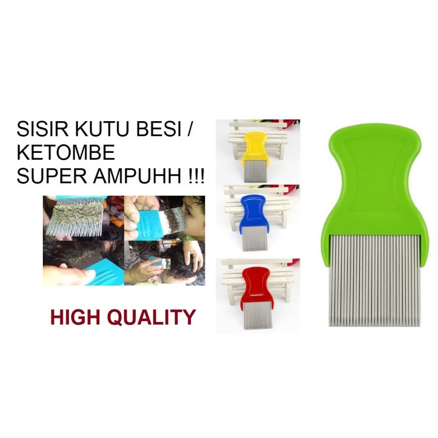 Sisir Kutu BESi Serit Telur anti ketombe logam rapat stainless rambut