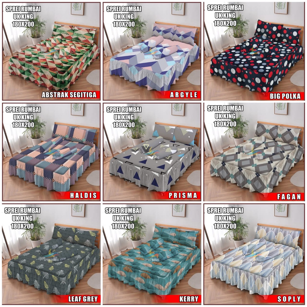SPREI RUMBAI 180x200 NO 1 KING SIZE
