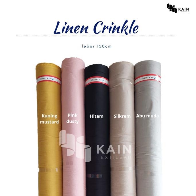 1 Rol Kain Linen Crinkle 50 yard