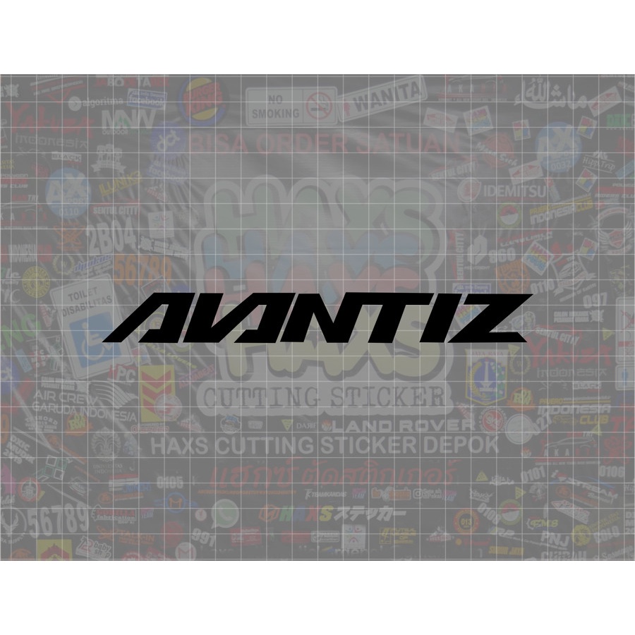 Cutting Sticker Avantiz Ukuran 17 Cm Untuk Motor Mobil