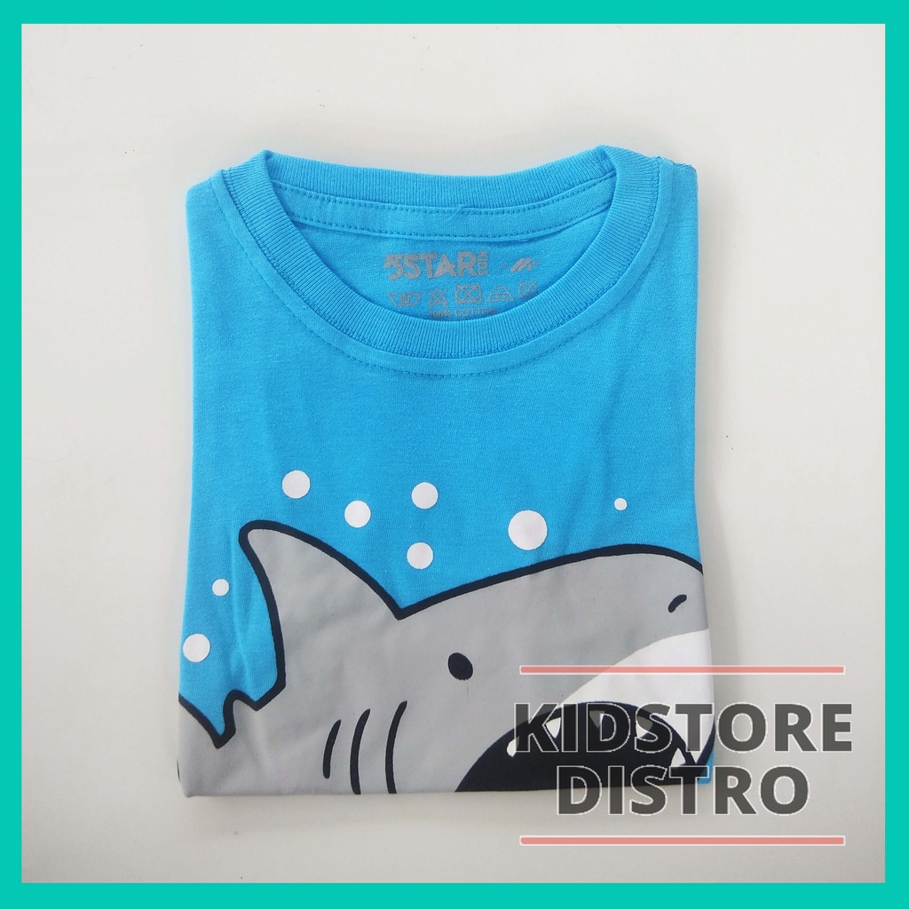 Baju Kaos Anak Laki Laki Perempuan Karakter Shark Lucu Terbaru Distro