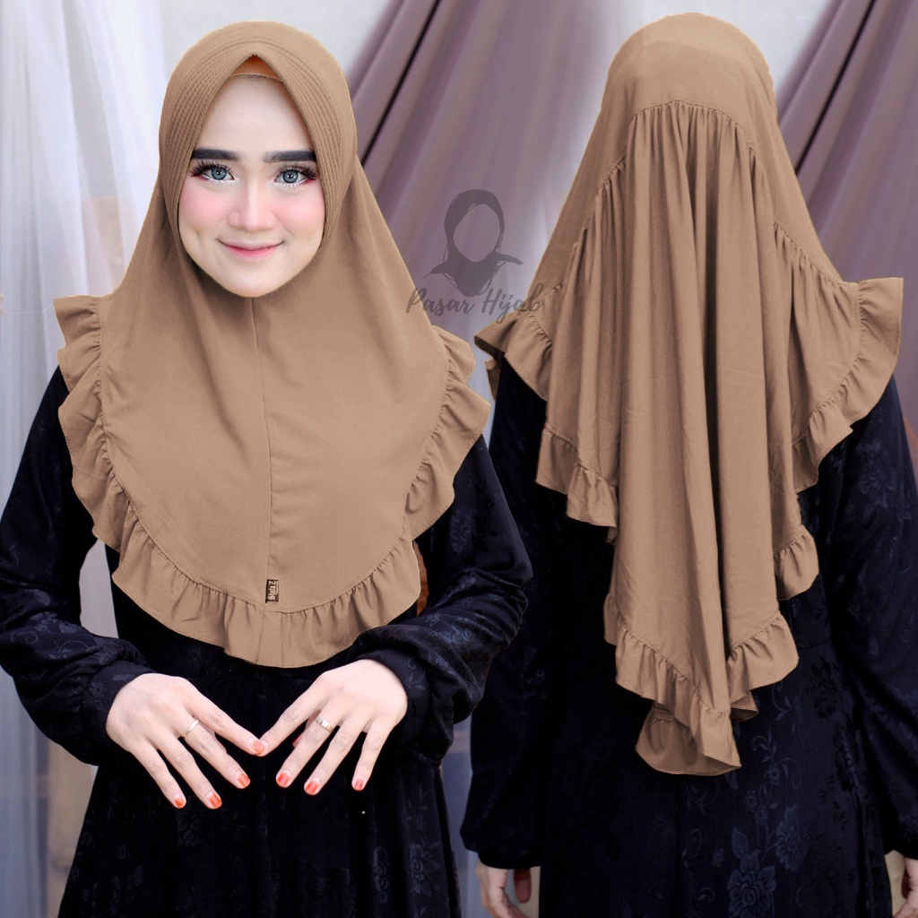 Kerudung Instan MAHKOTA Hijab Bergo Jersey Premium Nayla Hija'b