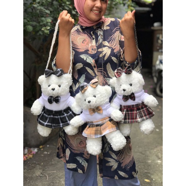 Rully - Tas Selempang Bahu Boneka Karakter Lolita Bear Gemoy