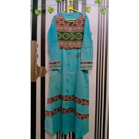 Gamis Motif batik/Baju bekas/Layak pakai 90%