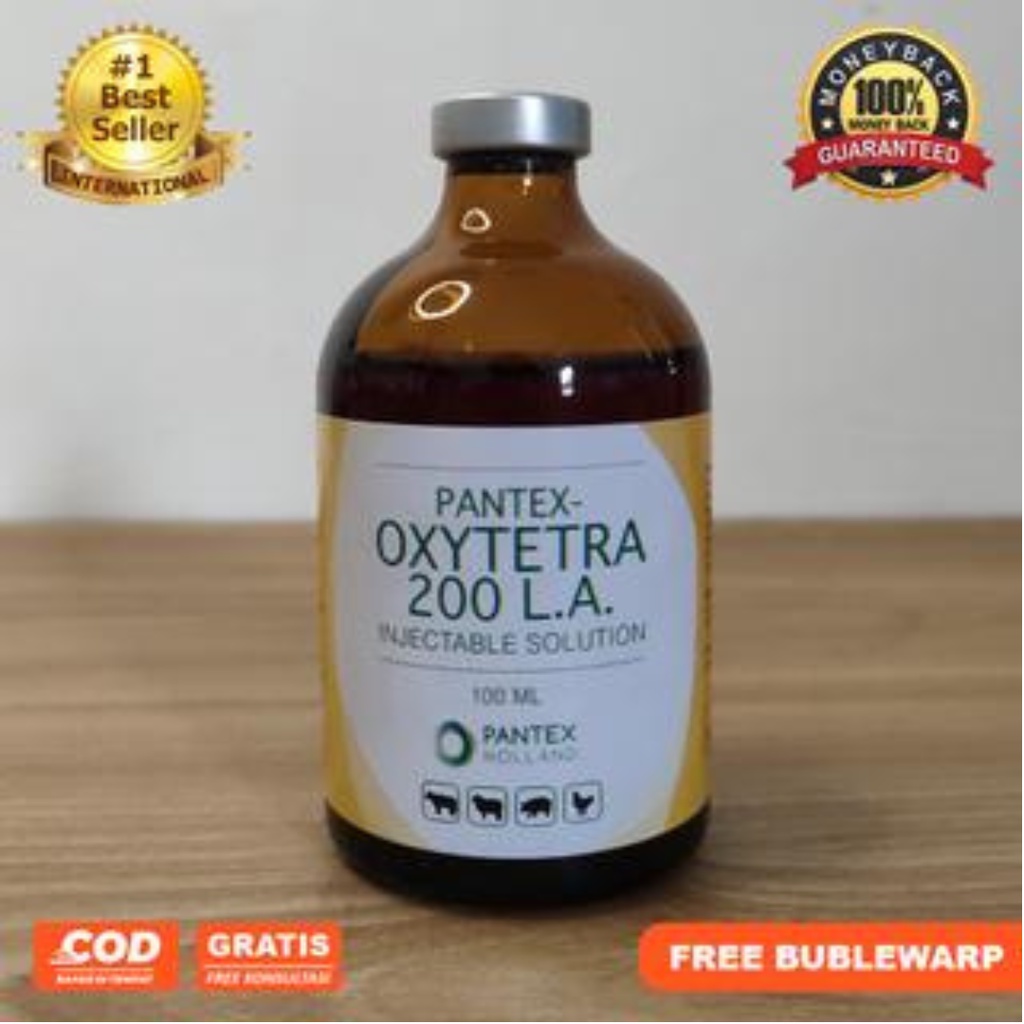 PANTEX OXYTETRA 200 LA - Obat Antibiotik Pencernaan &amp; Pernafasan Ternak - Obat sapi - Obat kambing - Mirip Vet Oxy La &amp; Limoxin La - Pantex Holland