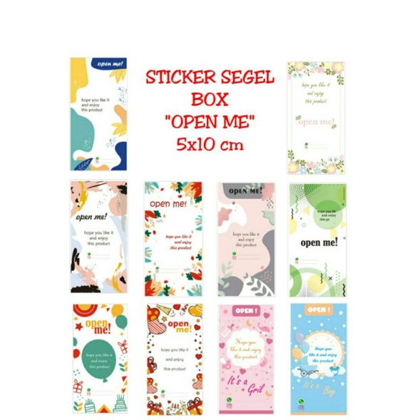 

STICKER SEGEL BOX (5x10cm) sticker/segel/6 pcs