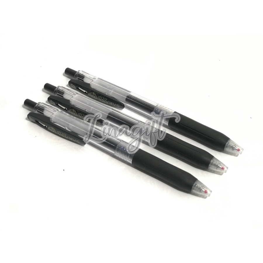 ( Ecer ) PULPEN GELL ZEBRA SARASA 0.5 / PEN SARASA 0.7 GG15-BL