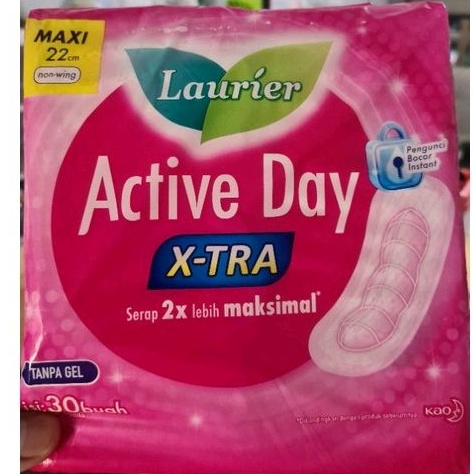 Laurier Active Day Super Maxi Non Wings 30s / Softex Laurier / Pembalut