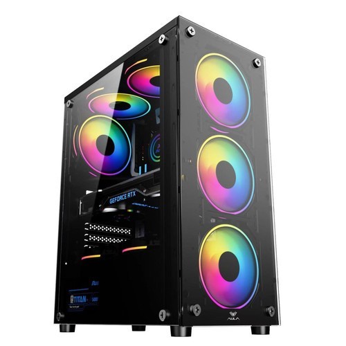 Casing PC Gaming AULA FZ010 ATX include 3 Fan RGB - Casing AULA FZ 010