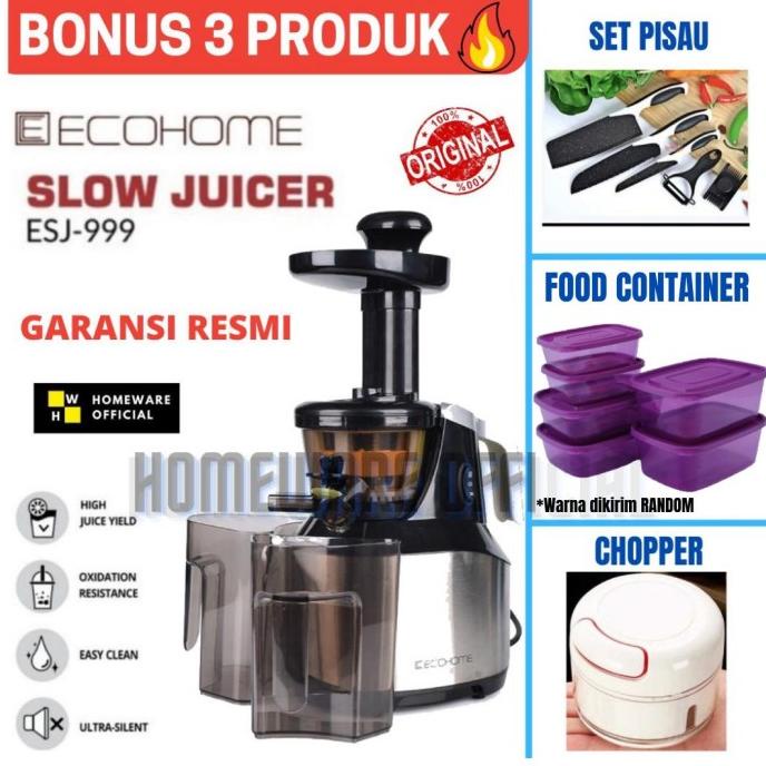Ecohome Slow Juicer Esj 999 Slow Juicer Ecohome Rpm 65 Terbaru Resmi