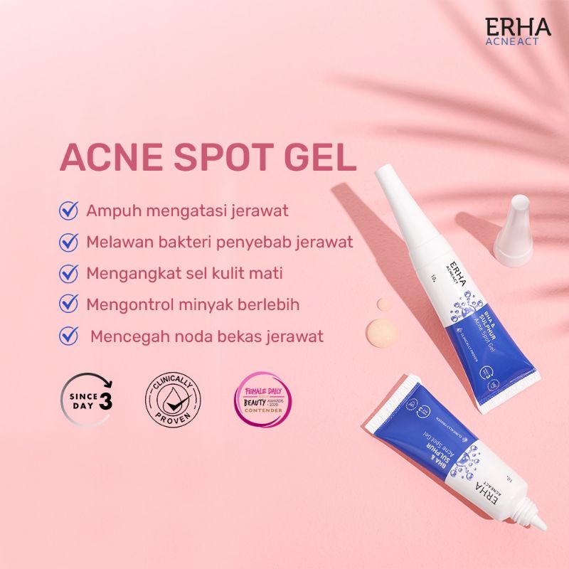 Jual ERHA Acneact BHA & Sulphur Acne Spot Gel 10g | Shopee Indonesia