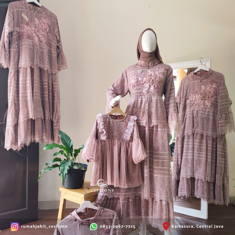 Jasa Jahit Dress Wisuda Bridesmaid Walimah Hijab