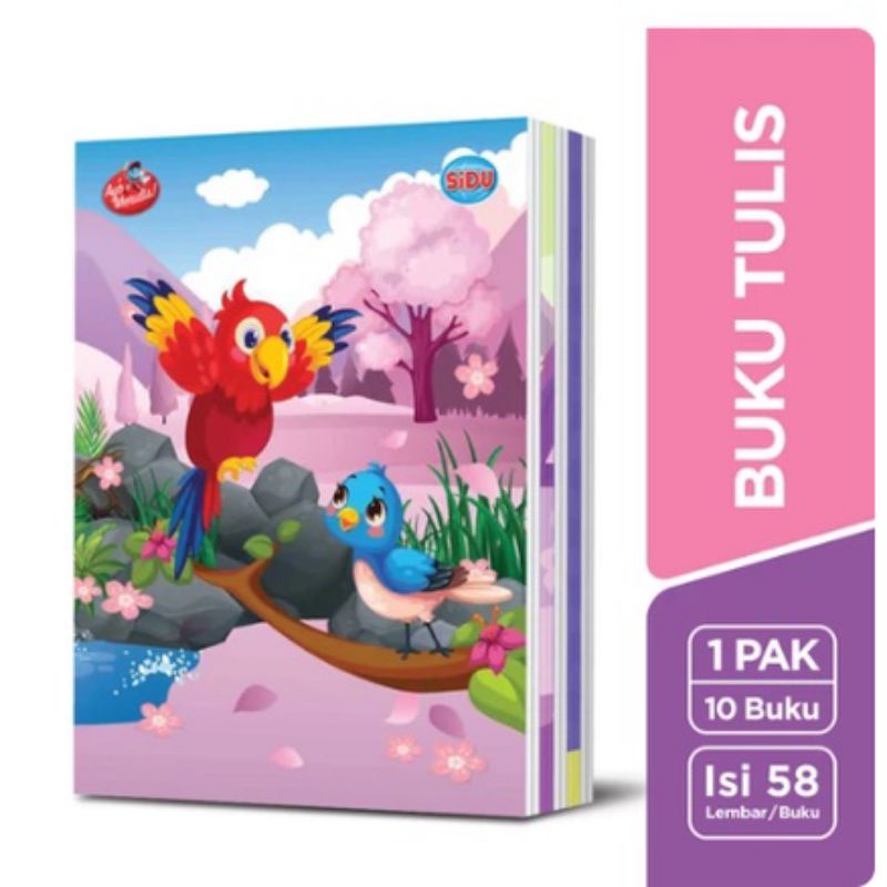 

Buku Tulis SIDU isi 58 Lembar/1pack 10Buku