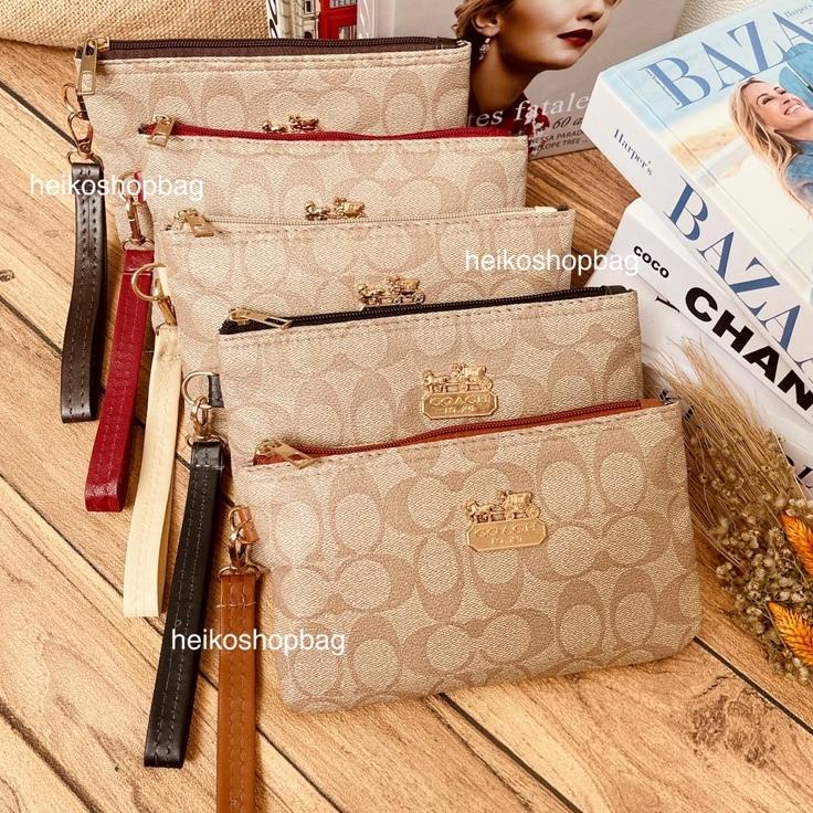 (COD-NAY5 HEIKO - best seller dompet wanita multifungsi hpo hape murah - DOMPET COA*CH PLAT SQUARE I