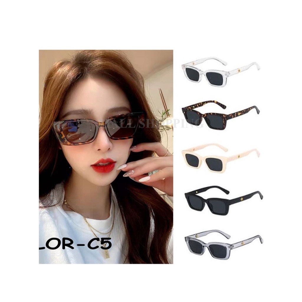 CSG104 Kacamata kotak  hitam korean fashion anti UV POLARIZED UNISEX