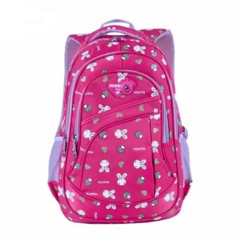 Ransel Wanita POLO Motif Playboy Tas Punggung Sekolah SD SMP SMA Tas Anti Air Original