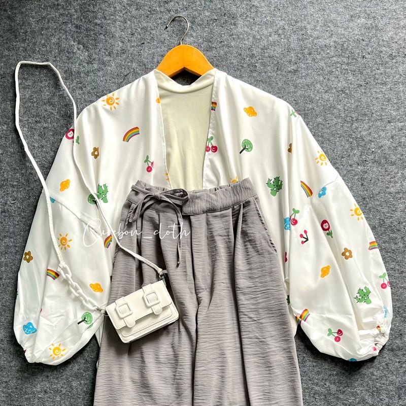 ONE SET KIYOWO OUTER MOTIF PART 1 / ROK SERUT CRINKLE / CELANA CRINKLE (Cirebon Cloth)-o.kiyowo tali AbuTua