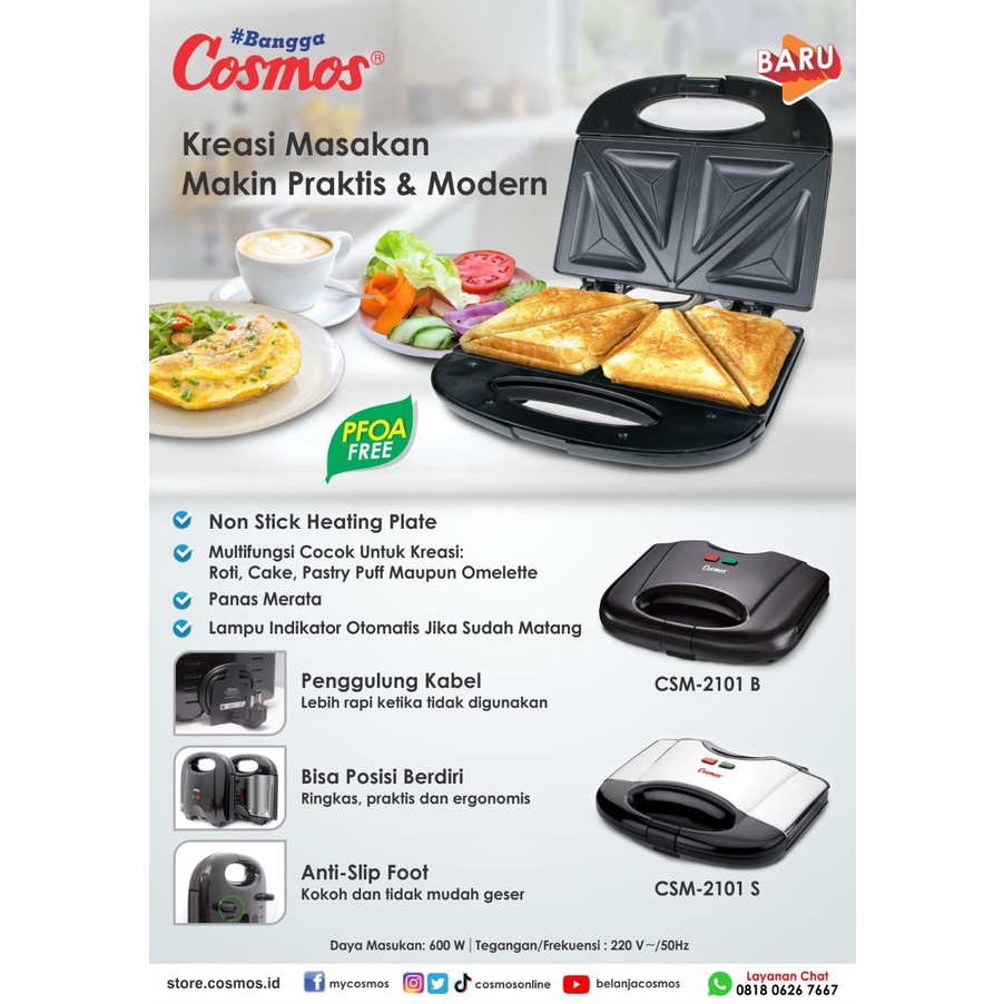COSMOS TOASTER CSM 2101 / CSM-2101