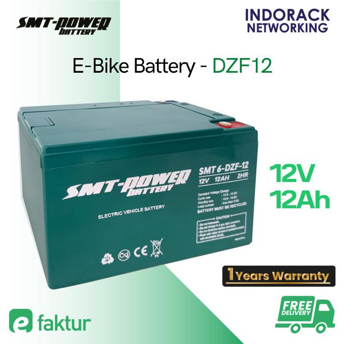 SAMOTO Battery 12V 12AH Baterai Aki Kering Sepeda Listrik 6 DZF 12 2HR