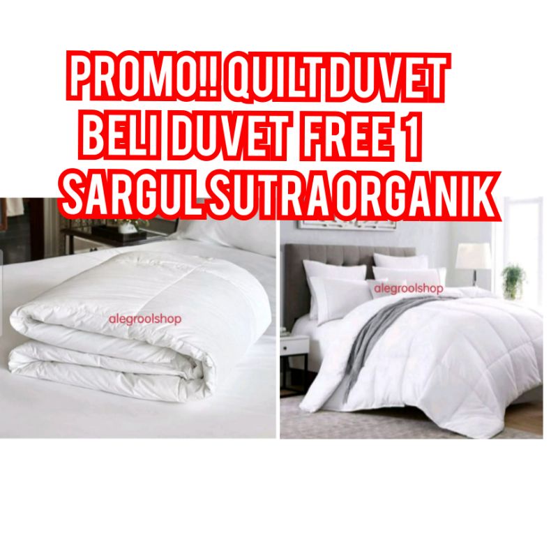 DUVET/QUILT/ INNER BEDCOVER POLOS PUTIH