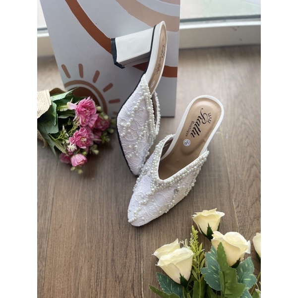 Termurah!!!! Heels 7cm brukat payet mewah Aisyah New series/ wedding shoes / sepatu pengantin / sepatu tunangan / sepatu wisuda