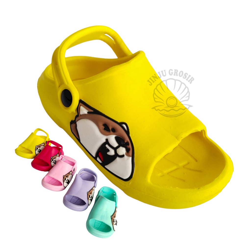 Sandal Karet Anak Laki Laki Perempuan Sendal Balita Cowok Cewek Umur 1 2 3 4 5 Tahun Tali Belakang B