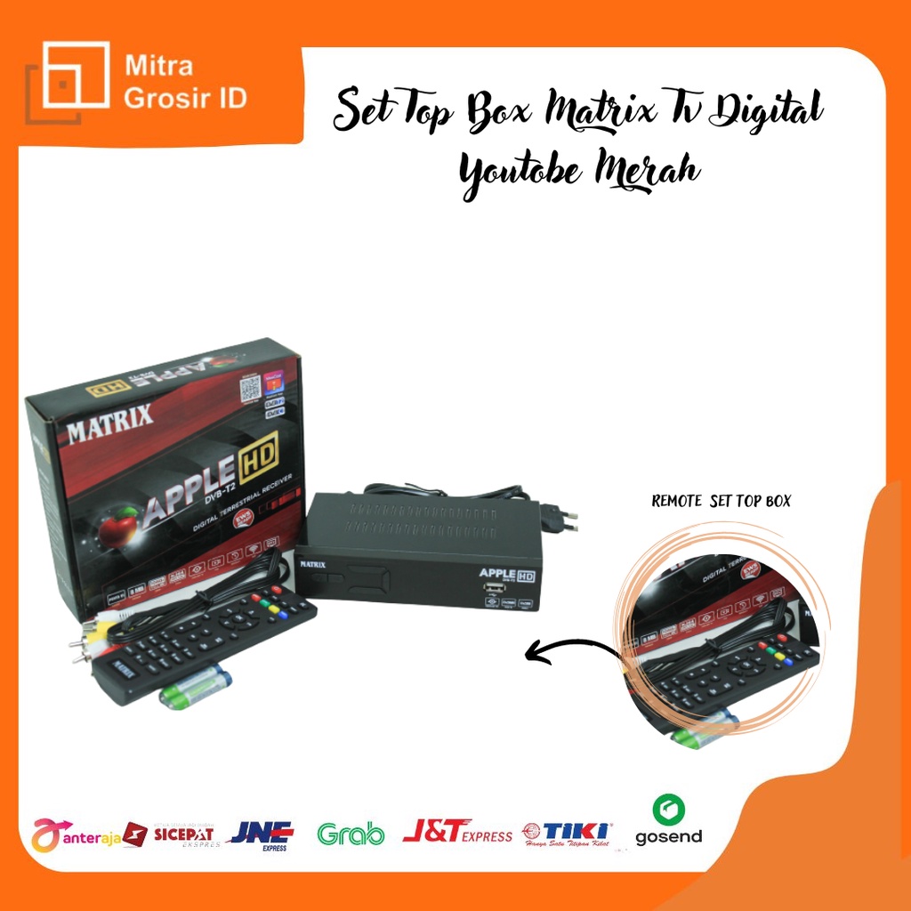 SET TOP BOX MATRIX  TV DIGITAL YOOUTUBE MERAH