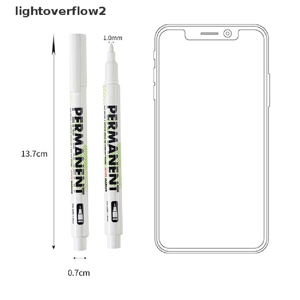 (lightoverflow2) 3pcs / set Spidol Highlighter Warna Putih Untuk Menggambar / Sketsa (ID)