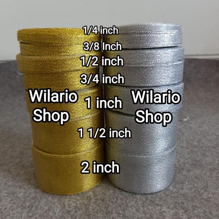 

giry796 1 ROLL Pita metalik Glitter Gold Dan Silver / Pita Glitter Gold / Pita Silver / Pita Glitter Silver / Pita Emas / Pita Perak ∩_∩ 9
