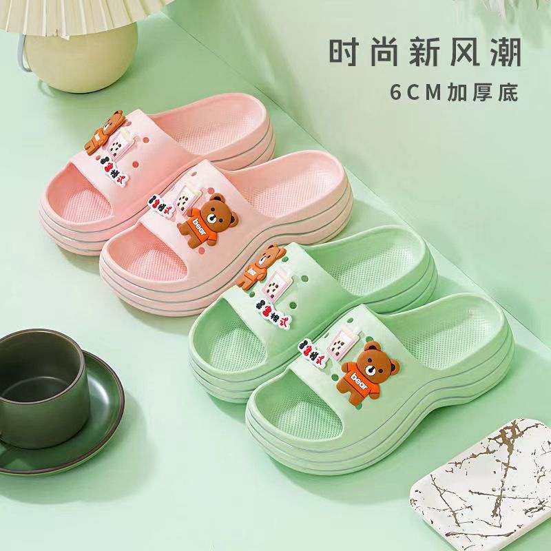 Sandal Crocs Fuji Wedges Accesories Panda Import High Quality S2