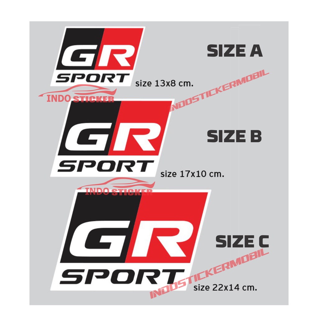STICKER GR SPORT CUTTING STICKER STIKER TOYOTA GR SPORT STICKER KAP BODY MOBIL GR SPORT RACING