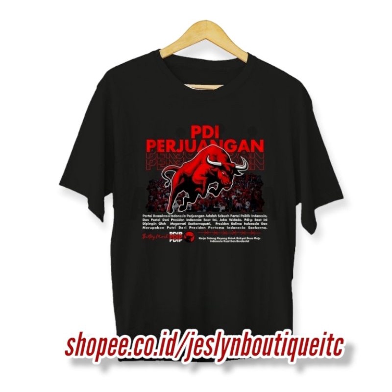 Kaos Distro Kaos Partai PDI Perjuangan Banteng Merah kaos keren CULTURE