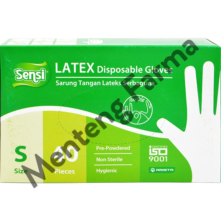 Sensi Latex Disposable Gloves Size S Isi 40 - Sarung Tangan Serbaguna