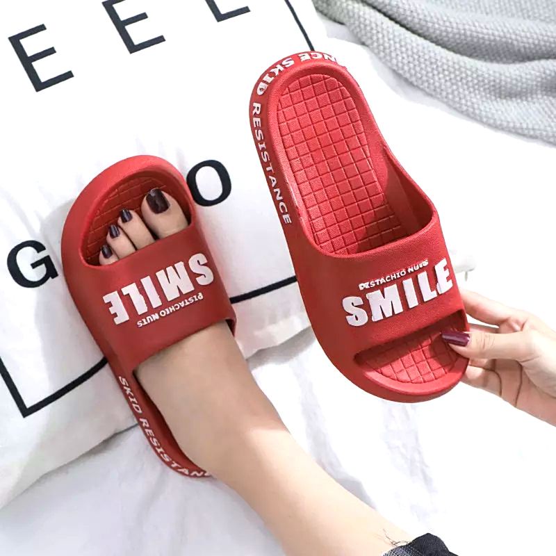 Sandal Karet Pria Wanita Import Smile / Sandal Rumah Santai Korean Style Kekinian