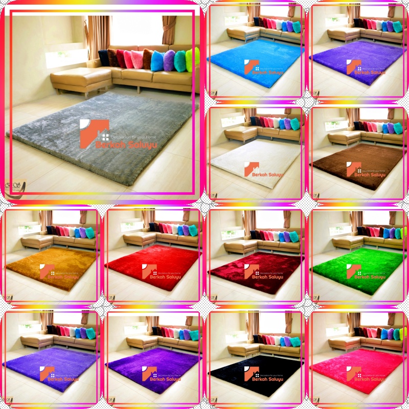 Karpet bulu rasfur tebal 3,5 cm ukuran 160 x 100 cm murah