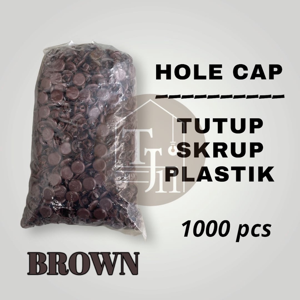 HOLE CAP PLUG / TUTUP SEKRUP PLASTIK LUBANG PINTU KUSEN ALUMINIUM HARGA PER 1000 Pcs