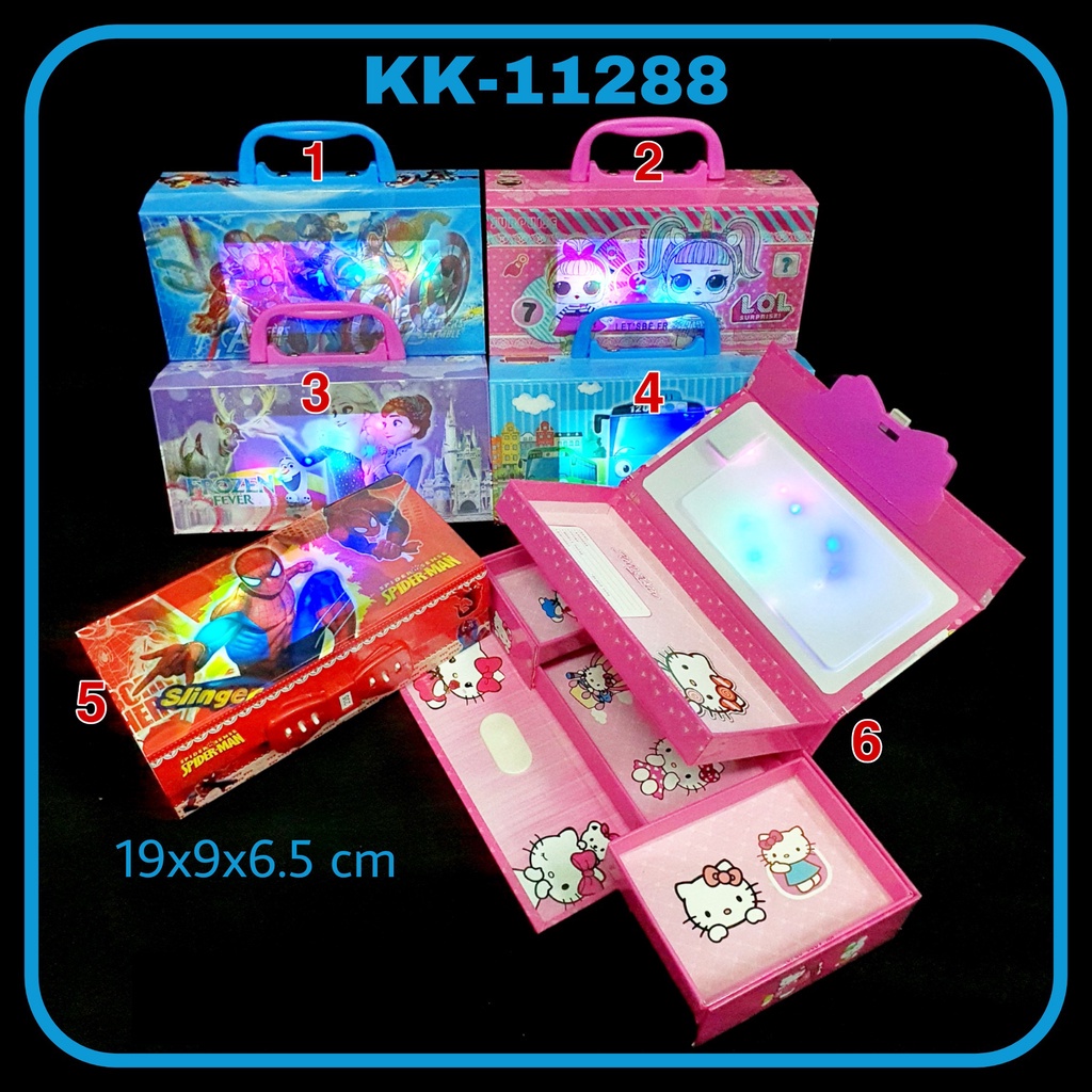 

MJ2 Kotak Pensil Karton 3 Susun Lampu Kedip / Tempat Pensil / Pensil Case