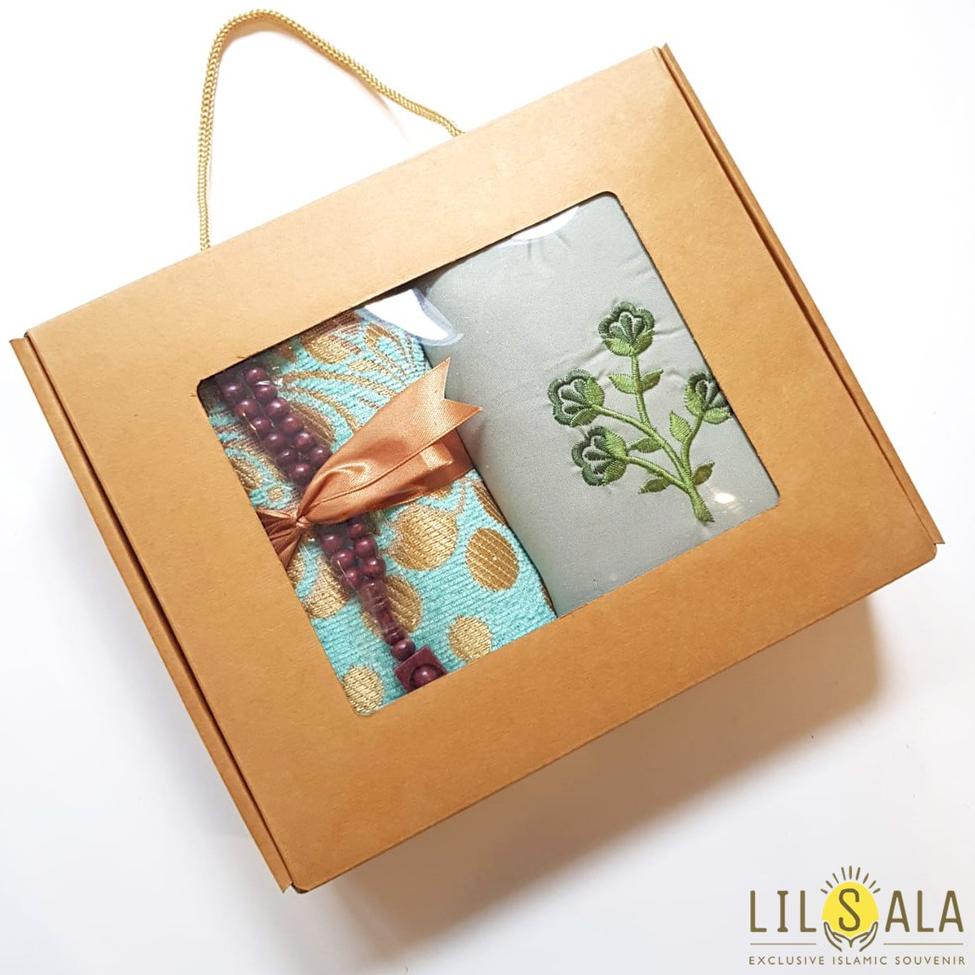 [BARMU] PAKET MUKENA DAN SAJADAH TURKI PACKING BOX KADO GURU HADIAH ULANG TAHUN WEDDING HAMPERS KADO