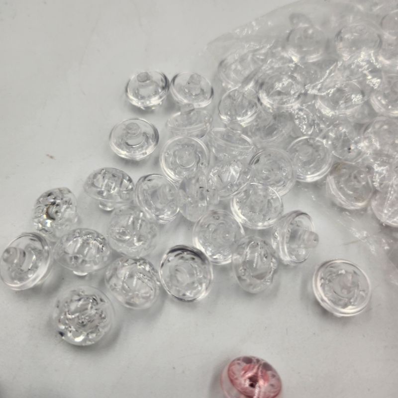KANCING JAMUR PLASTIK UKURAN 13 MM KUALITAS BAGUS KILAU PER LUSIN