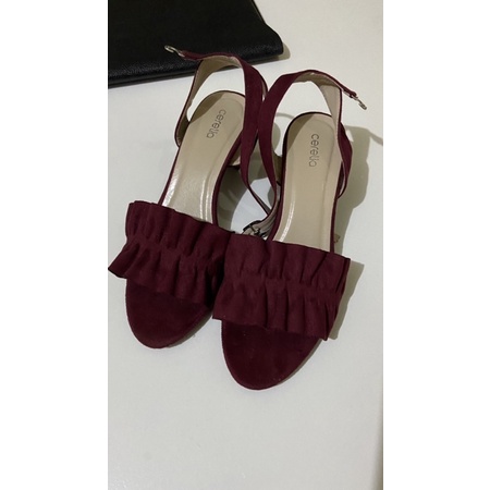 Sepatu heels pump Cerelia Maroon