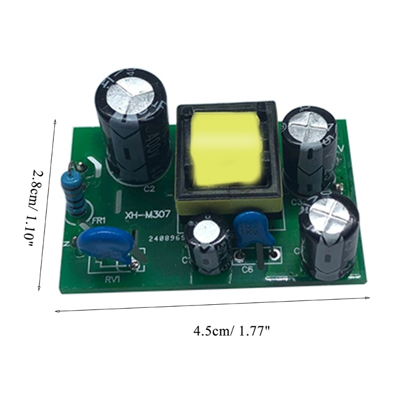 Btsg XH-M307 Modul Daya 12V 600MA Power Board Adaptor Motherboard AC-DC 5V 100MA