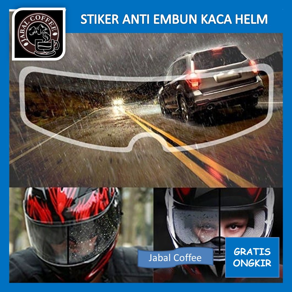 Helm Anti Air Hujan / Stiker Anti Fog Kaca Helm Dan Anti Embun / Film Helmet Visor