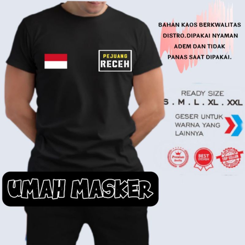 kaos polos distro/kaos pejuang receh
