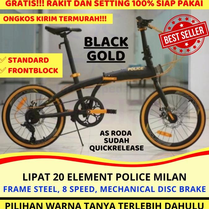 Sepeda Lipat 20 Element Police Milan