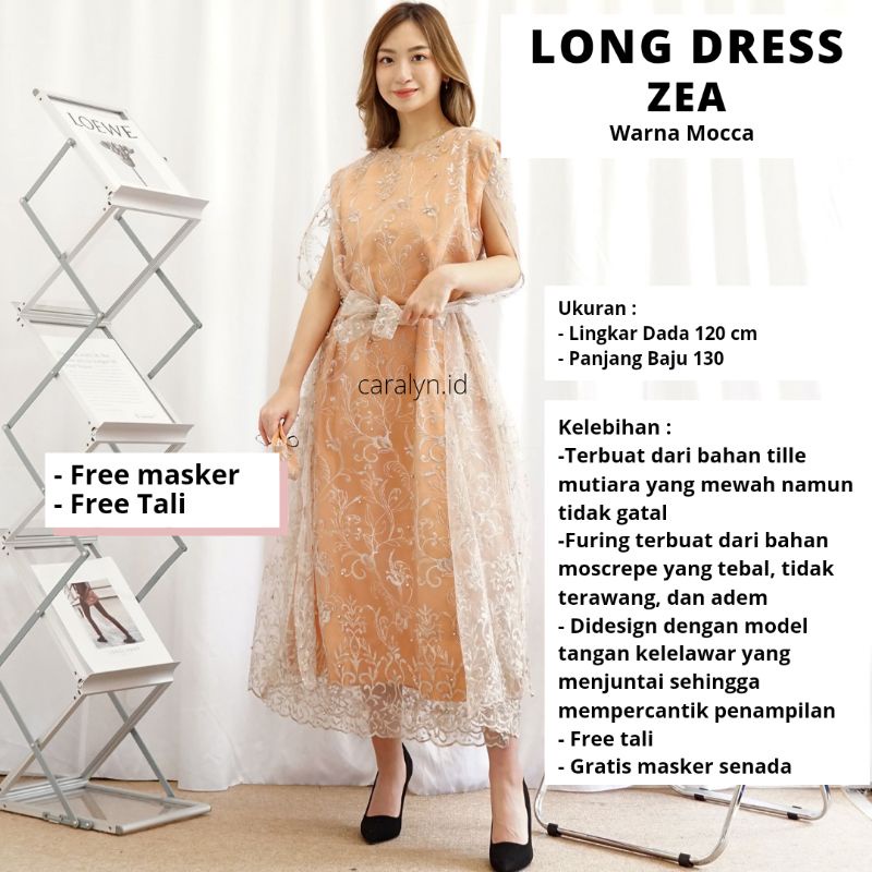 LONG DRESS TILE SUPER MEWAH ZEA DRESS KONDANGAN